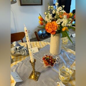 Hand painted Candlesticks 🕯️ - Confetti Hearts 🩷🩵🧡💛💚💜